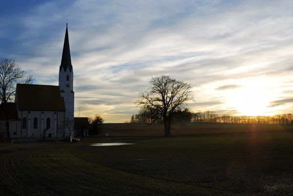 stock image Church in the sunset