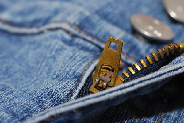 Zip džíny — Stock fotografie