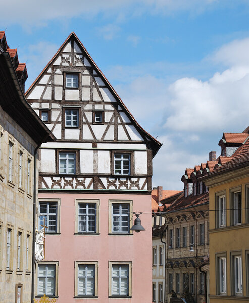Half-timbered house in the city of Bamberg