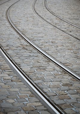 Tram tracks clipart