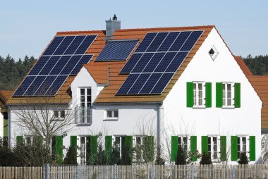 Alternative energy house clipart