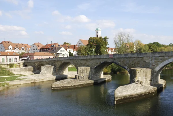 Ponte de pedra de Regensburg — Fotografia de Stock