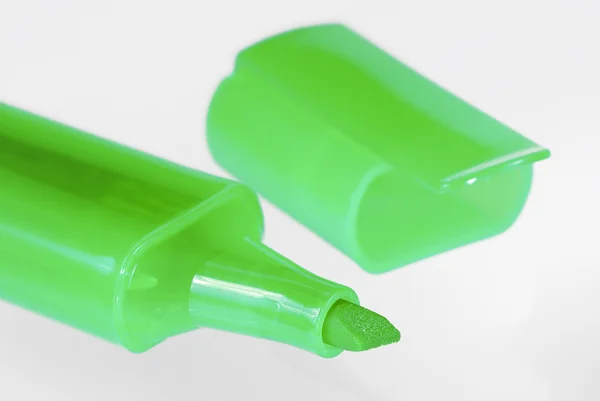 Зеленый маркер — стоковое фото