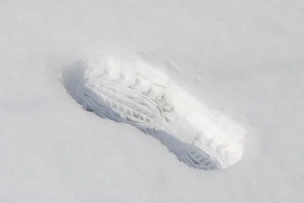 Huella en la nieve —  Fotos de Stock