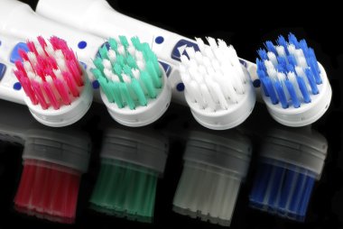 Toothbrush heads clipart