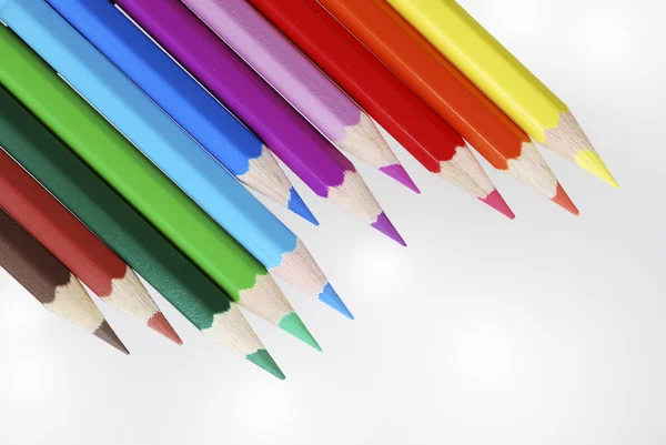 木制彩色的蜡笔dřevěné barevné pastelky — Stock fotografie