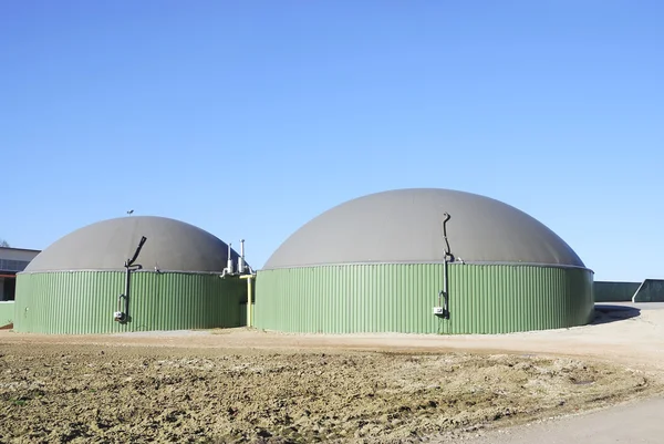 Biogas-elektriciteitscentrale — Stockfoto