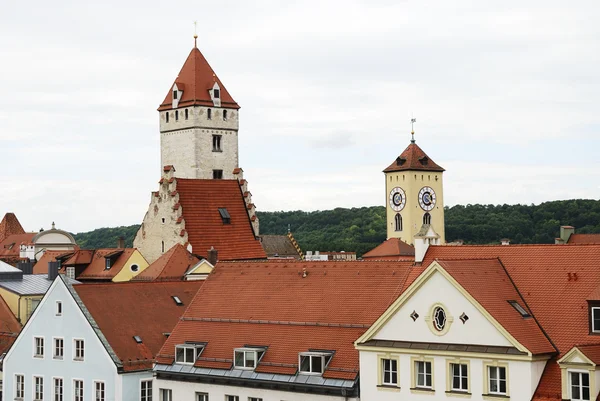 Regensburg věže — Stock fotografie