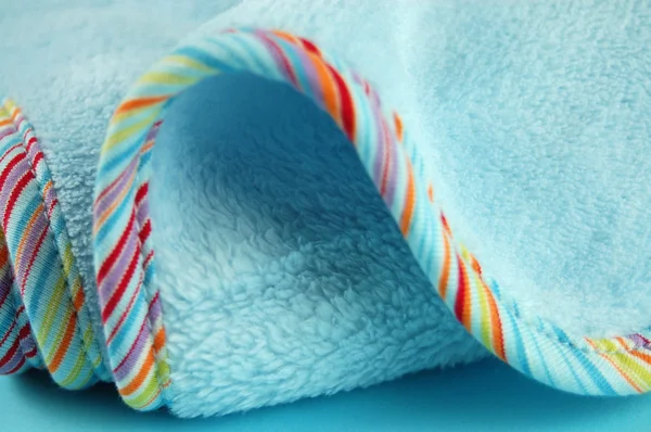 Yumuşak mavi bebek battaniyesi — Stok fotoğraf