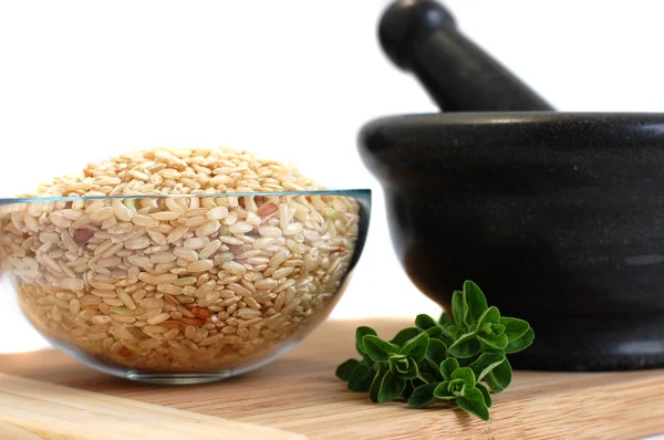 Bio ρύζι με βότανα — Φωτογραφία Αρχείου