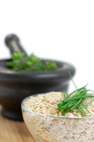 Bio ρύζι με βότανα — Φωτογραφία Αρχείου