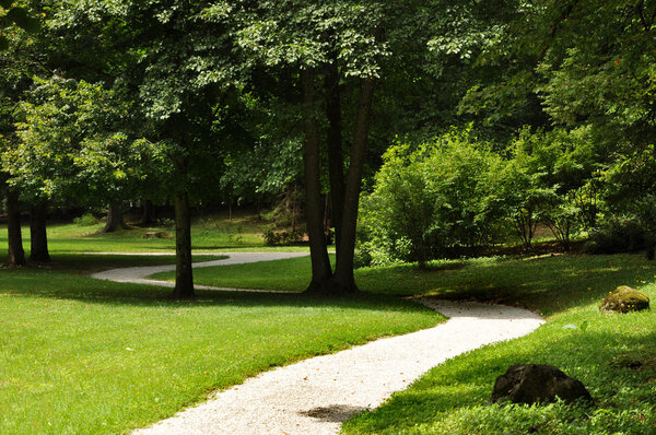 Path through the landscaped park
