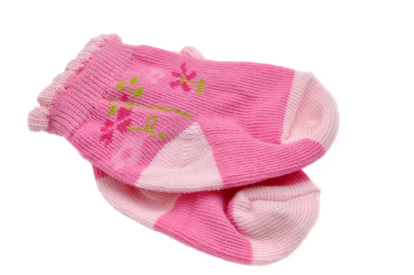Rosa bebé calcetines — Foto de Stock