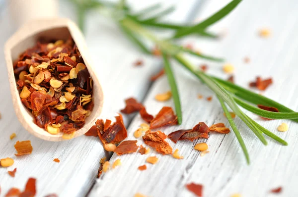 Rosemary and Crushed Chilli Pepper — Stock Photo, Image