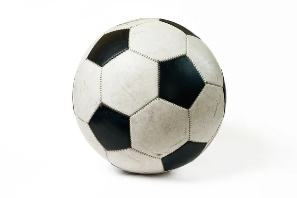 Used classic soccer ball Stock Photo