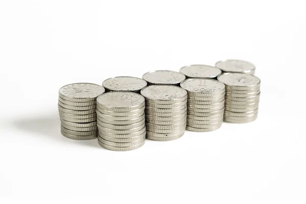 stock image Silver coins