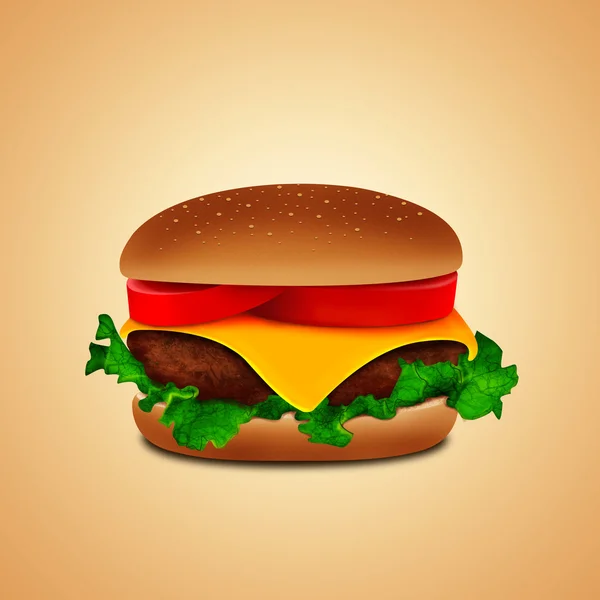Hamburger met salade — Stockfoto