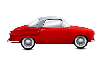 Vector red car clipart