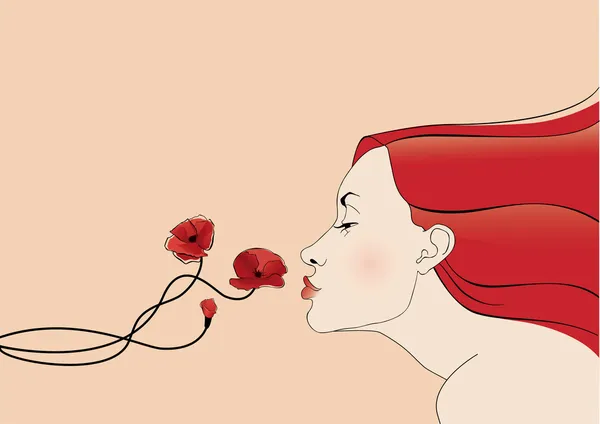 Baciare fiore — Vettoriale Stock