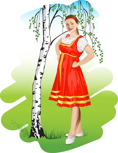 Chica rusa — Archivo Imágenes Vectoriales