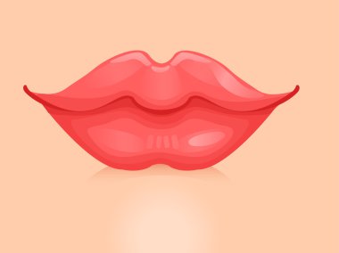 Lips. Vector illustration. clipart