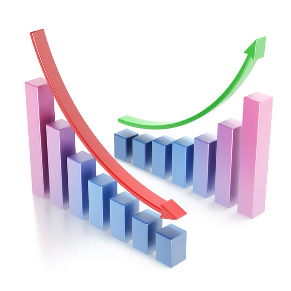 Business chart 3d — Stock Photo, Image