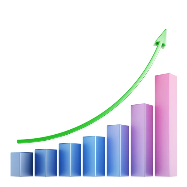 stock image Business chart 3d