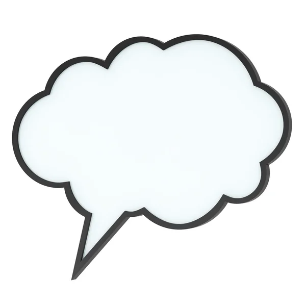 Empty high-quality speech bubble or tag cloud — Stock Photo, Image