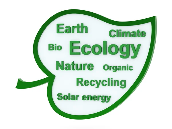 stock image Speech bubble or tag cloud with ecological words