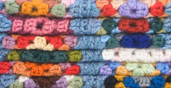 Knitted Crochet Squares — Stock Photo, Image