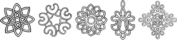 様式化された円形浮彫り — ストックベクタ
