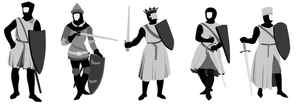 5 ridders — Stockvector
