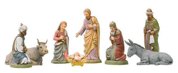 Nativity Set Isolated — Stock Photo, Image