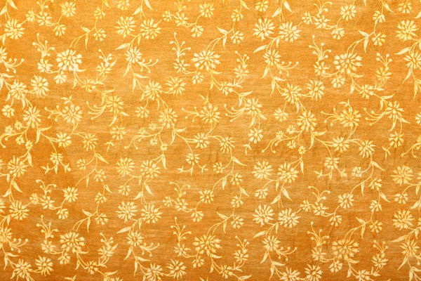 Orange handmade art paper with floral pattern — Stock Photo, Image