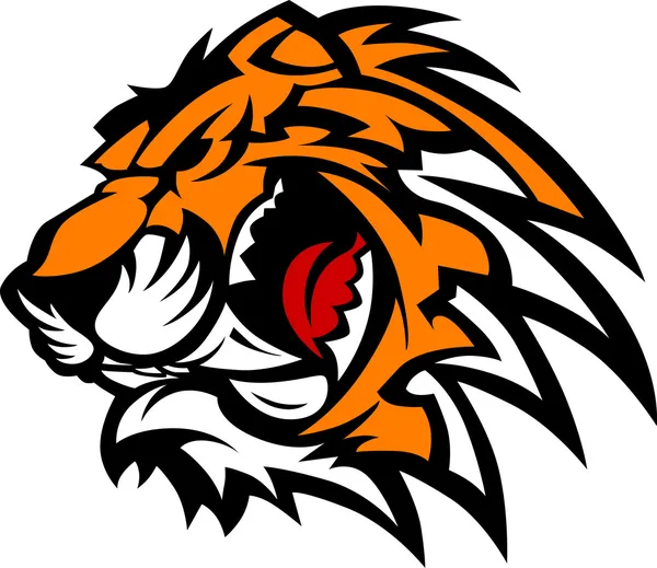 Tiger Mascote Gráfico — Vetor de Stock