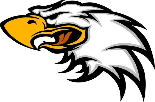 Águila cabeza de la mascota gráfico — Vector de stock