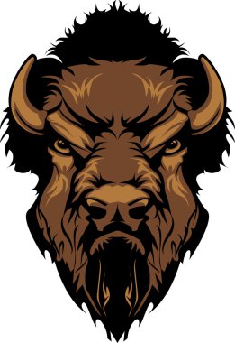 Buffalo Bison Mascot Head Graphic