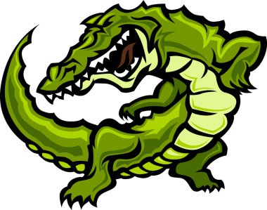Gator or Alligator Mascot Body Vector Graphic clipart