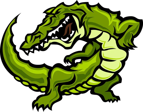 Gator or Alligator Mascot Body Vector Graphic — Stock Vector