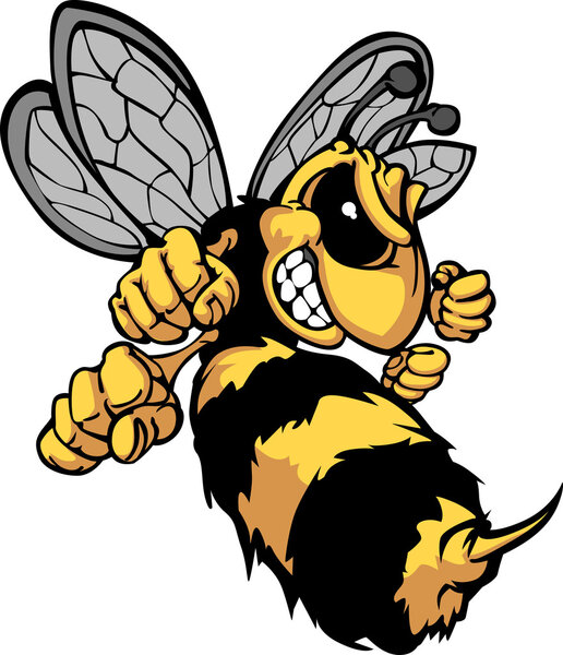 Bee Hornet Cartoon Vector Image