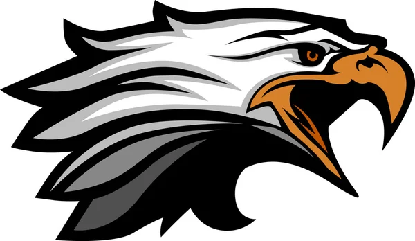 Mascota Cabeza de un vector de águila ilustración — Vector de stock
