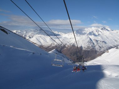 Les deux alpes dağ sahne telesiyej