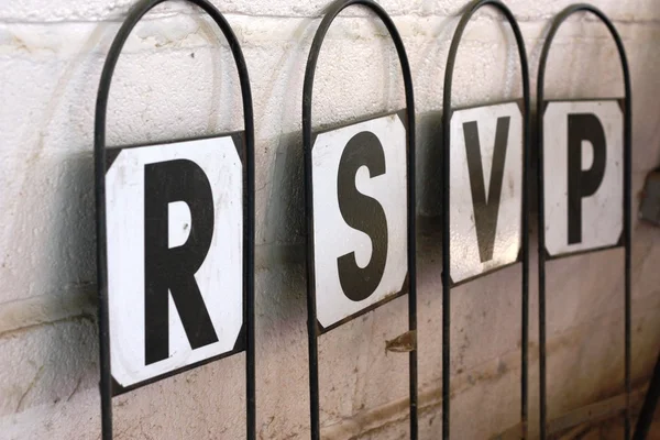 Знак RSVP — стоковое фото