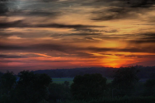 Sonnenuntergang in Warwickshire — Stockfoto