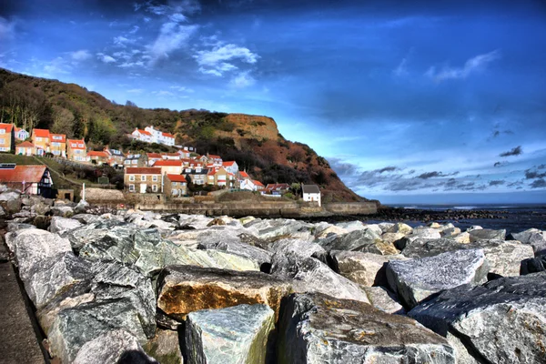 Runswick Bay Rochers de plage — Photo