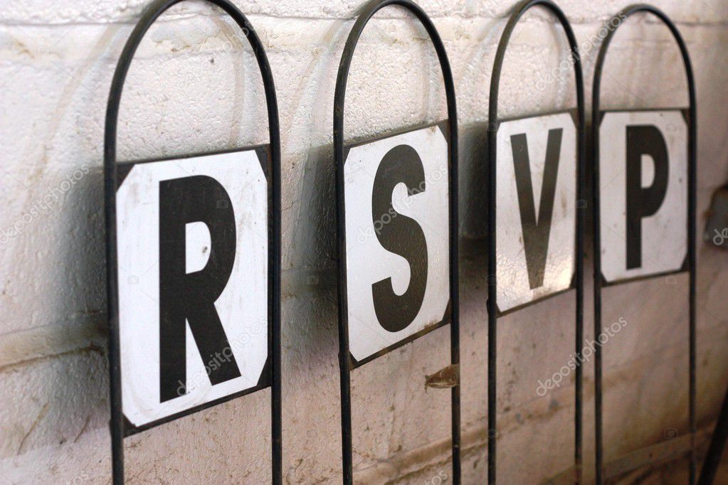 RSVP sign