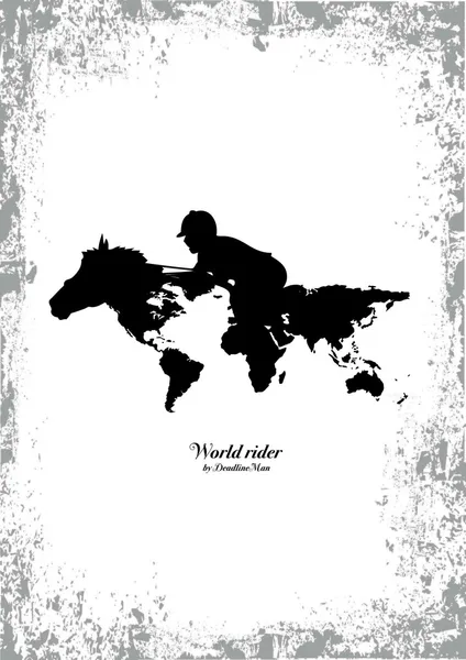 世界のライダー — ストックベクタ
