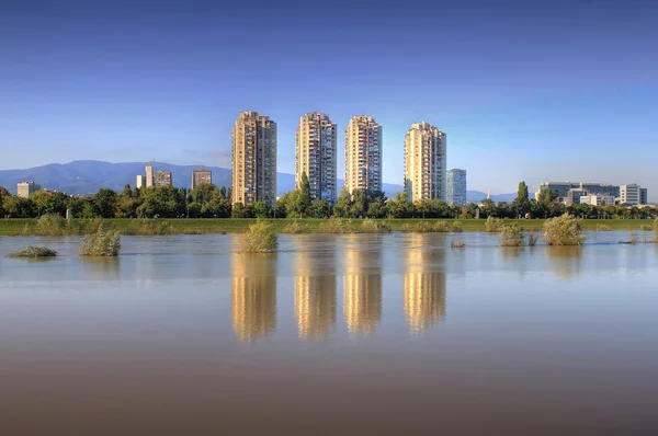 stock image Zagreb on the river Sava