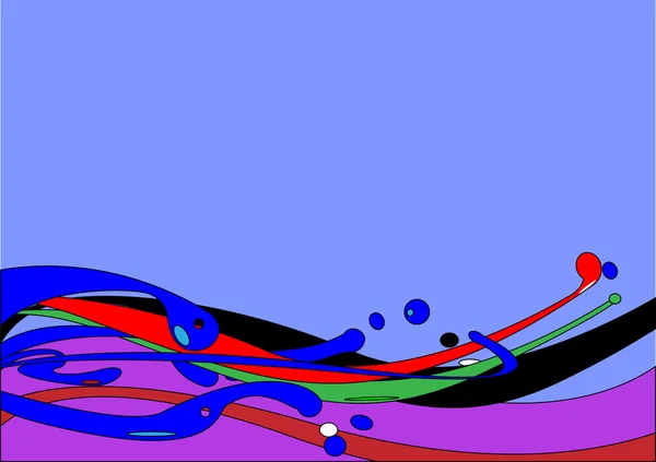 Färgglad färg vågor — Stock vektor