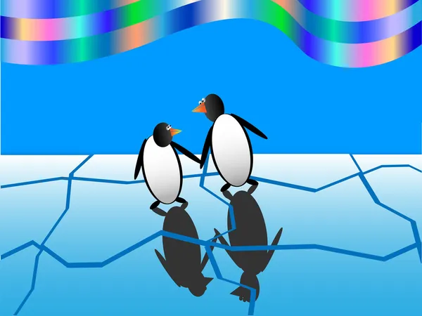Zabawa pingwiny — Wektor stockowy